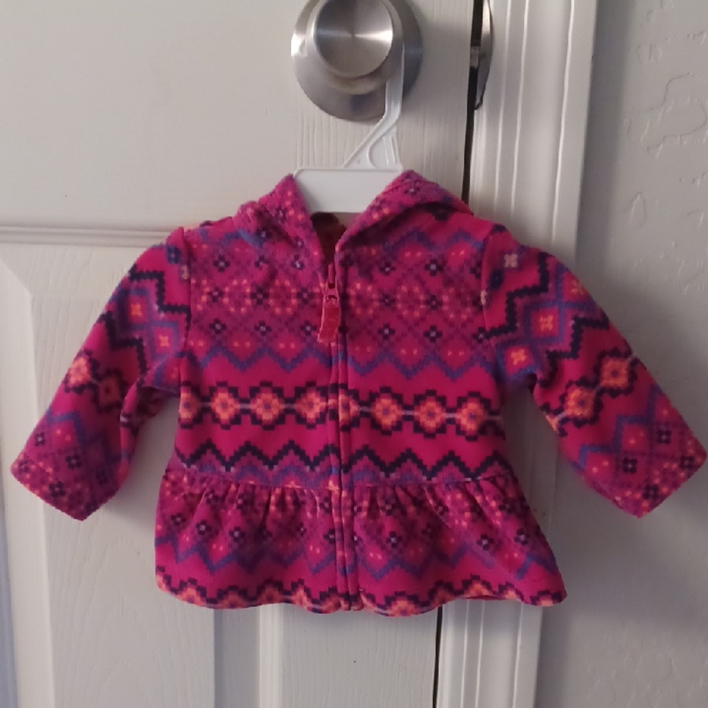 Carter's Colorful Patterned Fleece Newborn Jacket